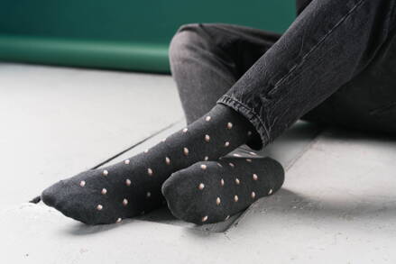 Pánske ponožky Steven 056-147 melanžové šedé